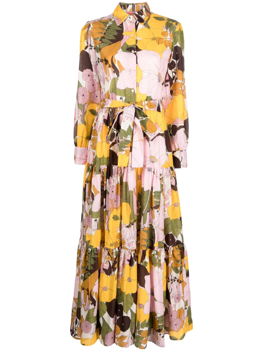 La Doublej Bellini Floral Print Shirtdress