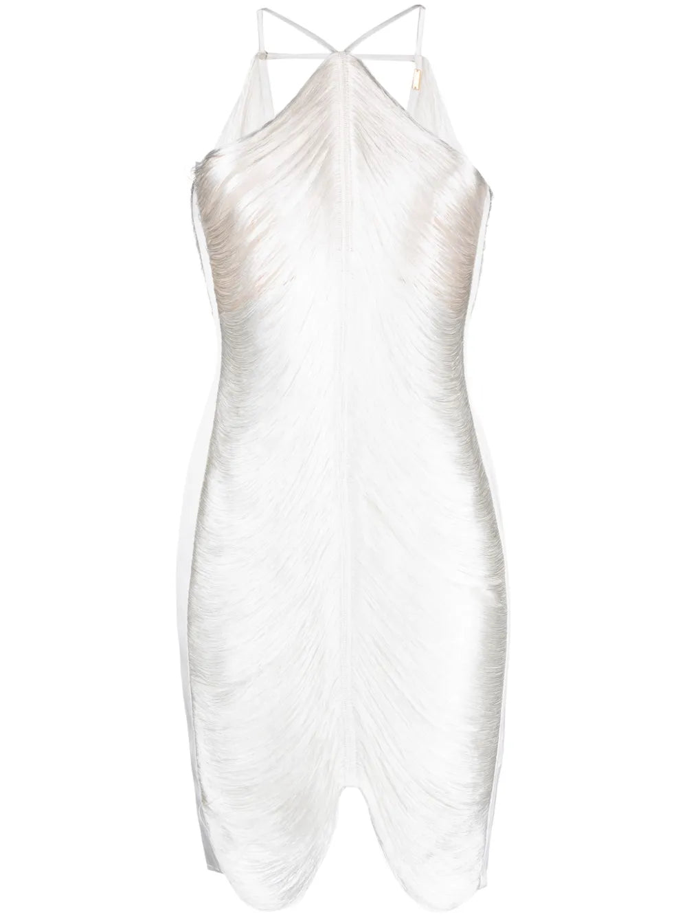 Cult Gaia Mara Halterneck Fringed Minidress