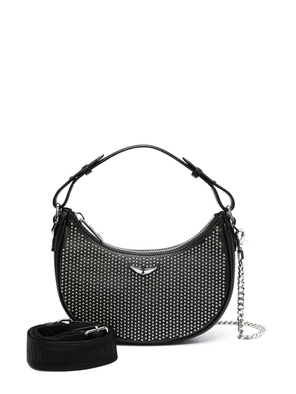 Zadigvoltaire Moonrock Plumetis Leather Shoulder Bag