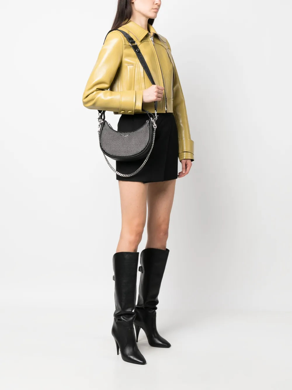 Zadigvoltaire Moonrock Plumetis Leather Shoulder Bag
