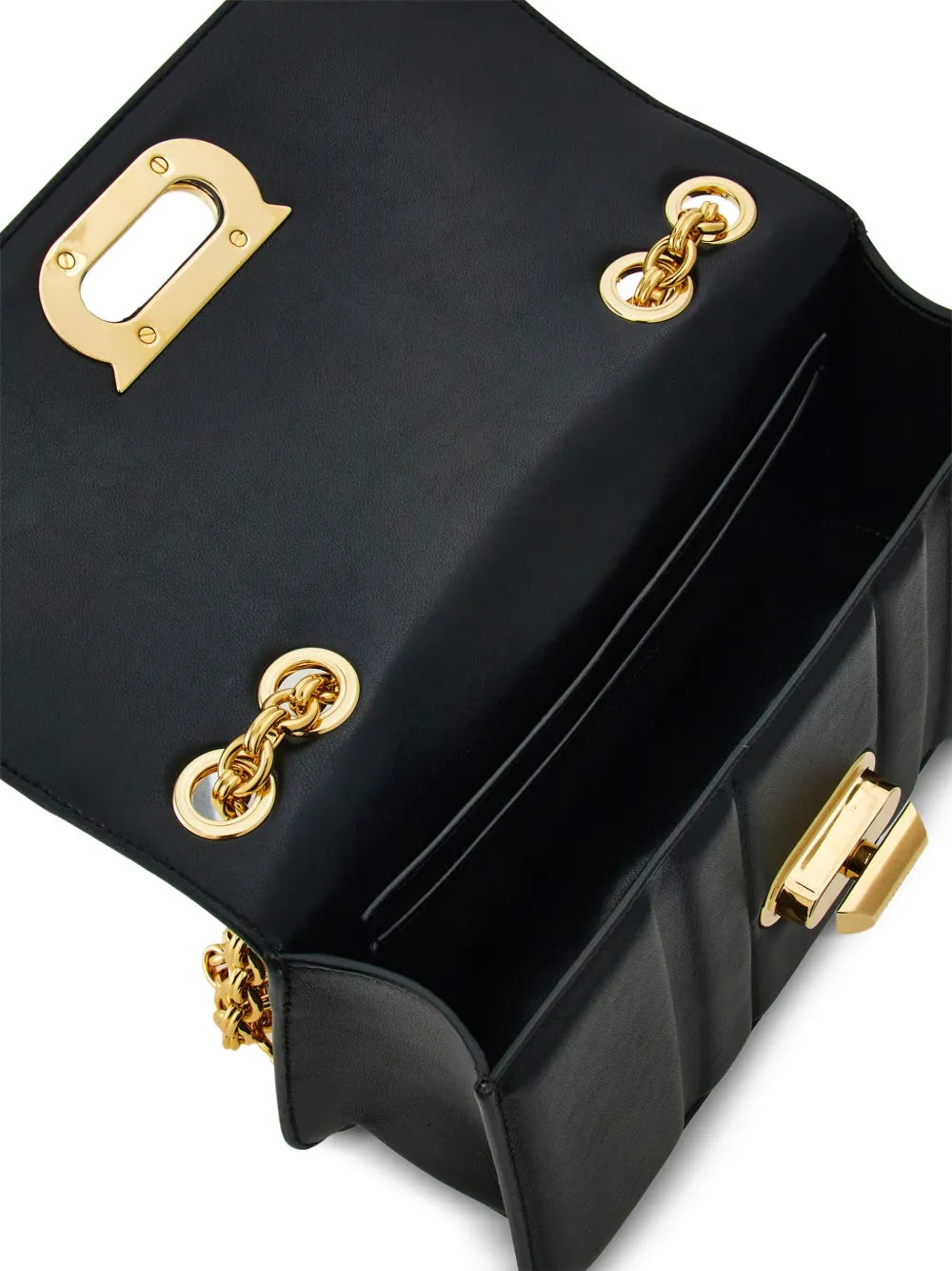 Ferragamo Gancini Plaque Leather Shoulder Bag