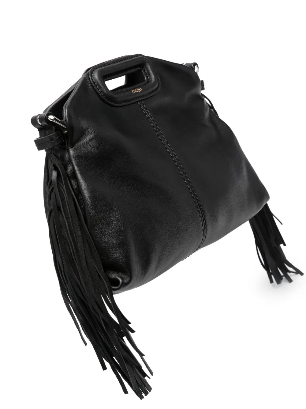 Maje Mini Miss M Leather Shoulder Bag