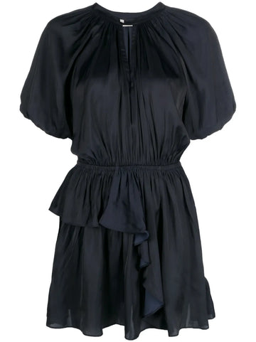 Zadigvoltaire Romina Puff Sleeve Ruched Mini Dress