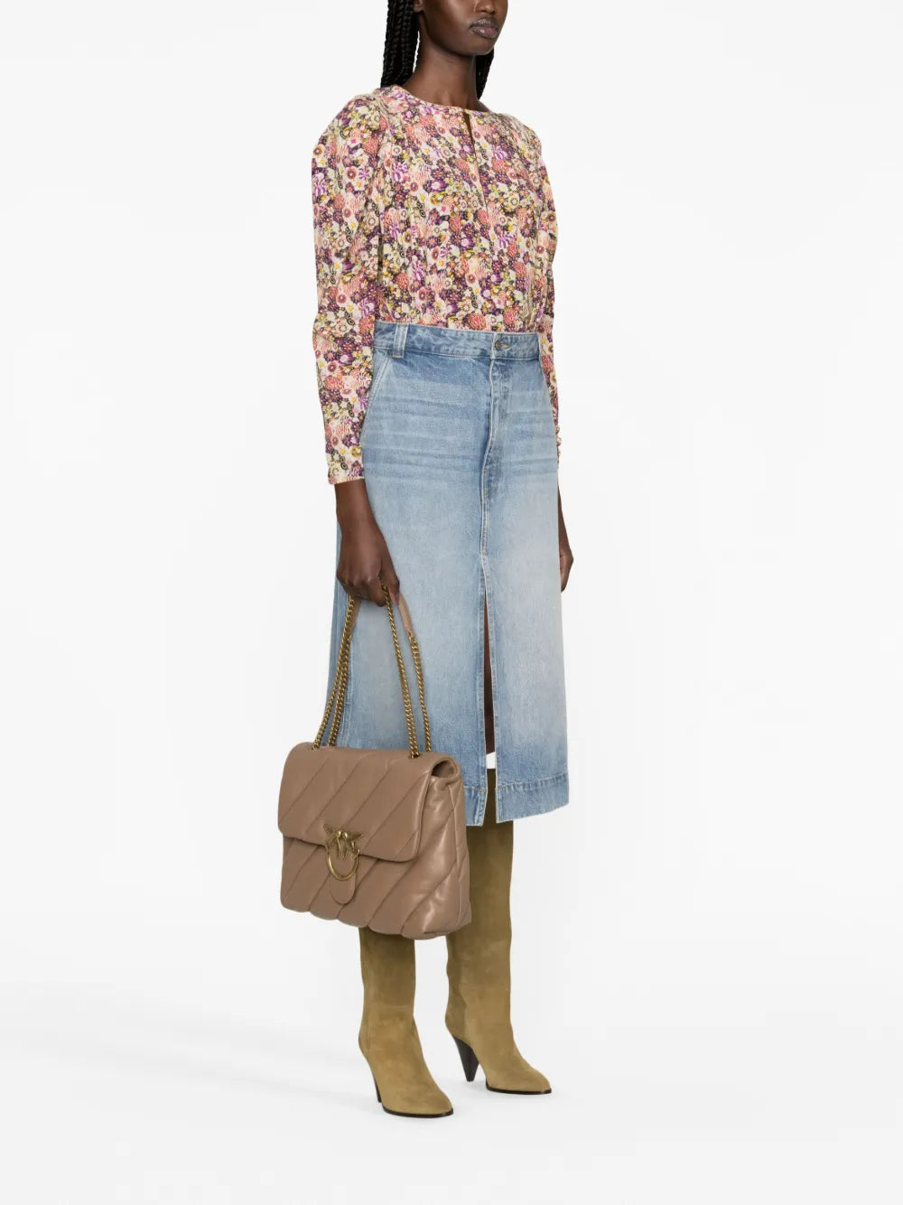 Pinko Love Big Puff Leather Shoulder Bag