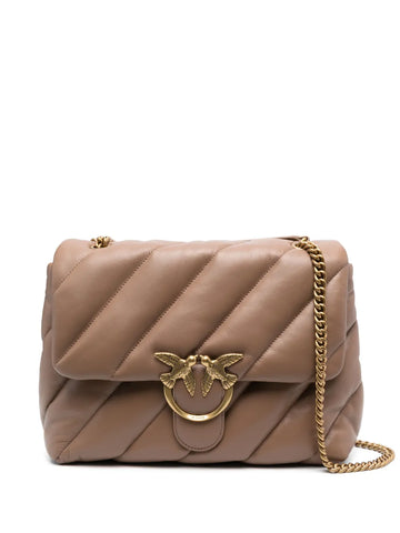 Pinko Love Big Puff Leather Shoulder Bag