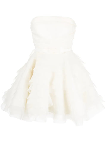 Ana Radu Strapless Organza Minidress