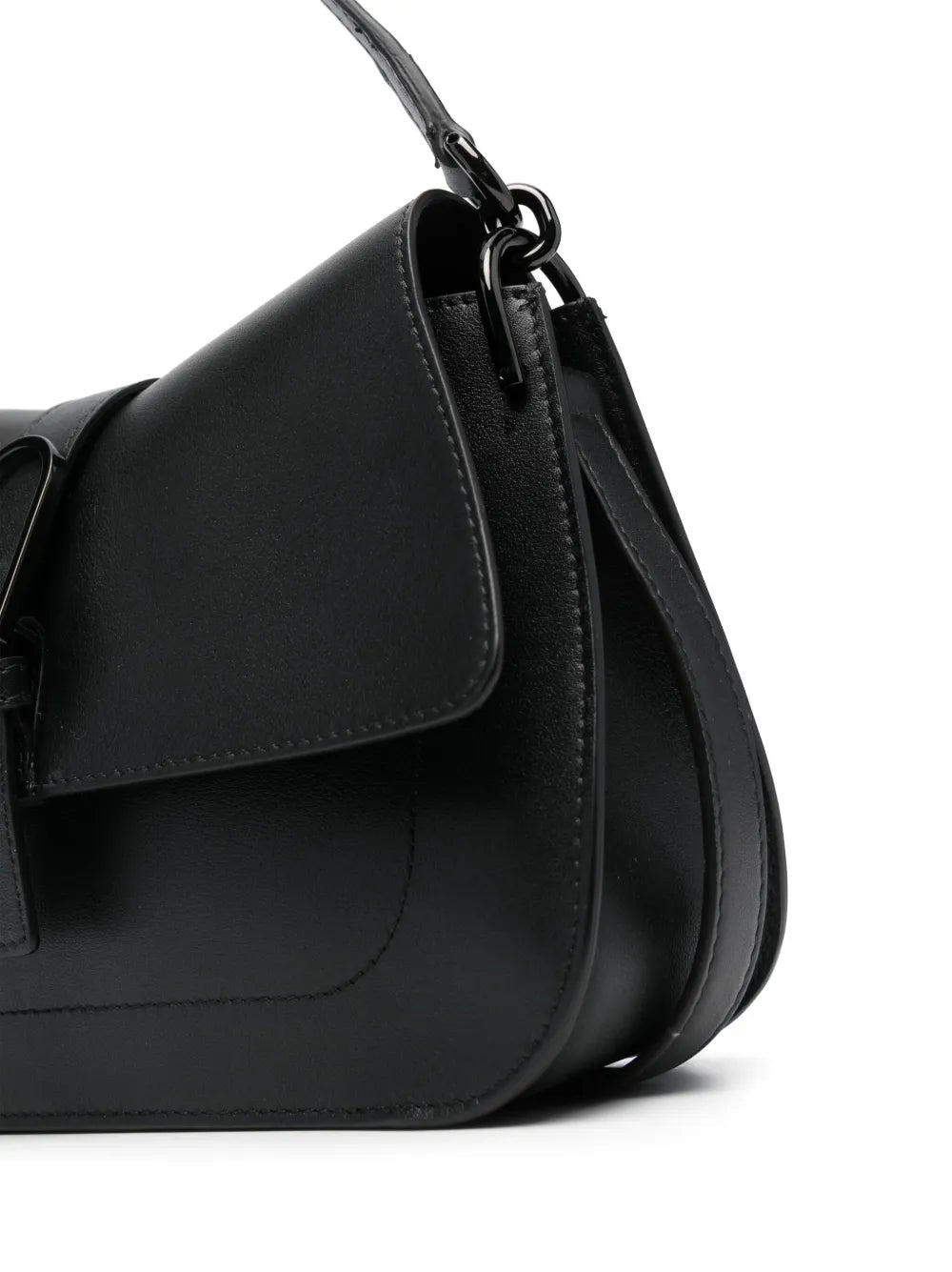 Furla Logo Plaque Leather Shoulder Bag