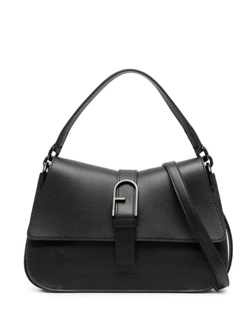 Furla Logo Plaque Leather Shoulder Bag