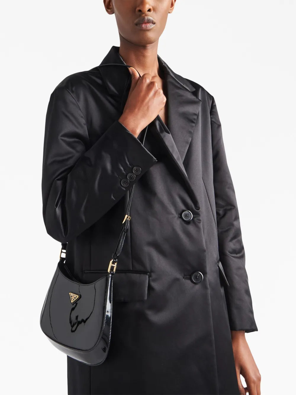Prada Cleo Patent Leather Shoulder Bag