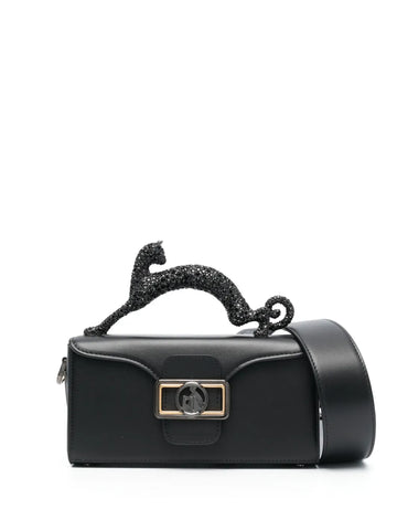 Lanvin Pencil Cat Rhinestone Embellished Shoulder Bag