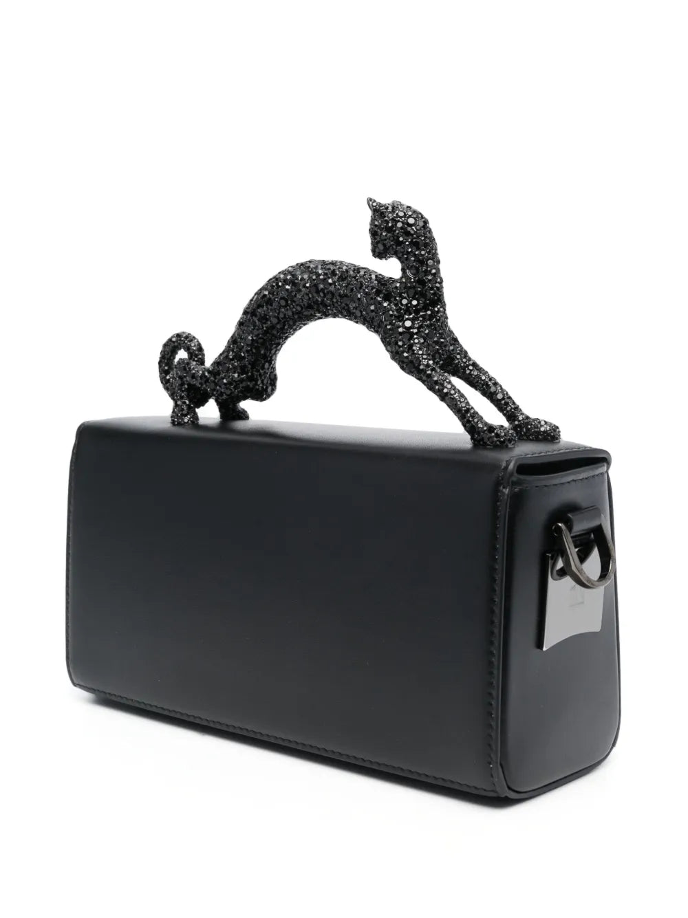 Lanvin Pencil Cat Rhinestone Embellished Shoulder Bag