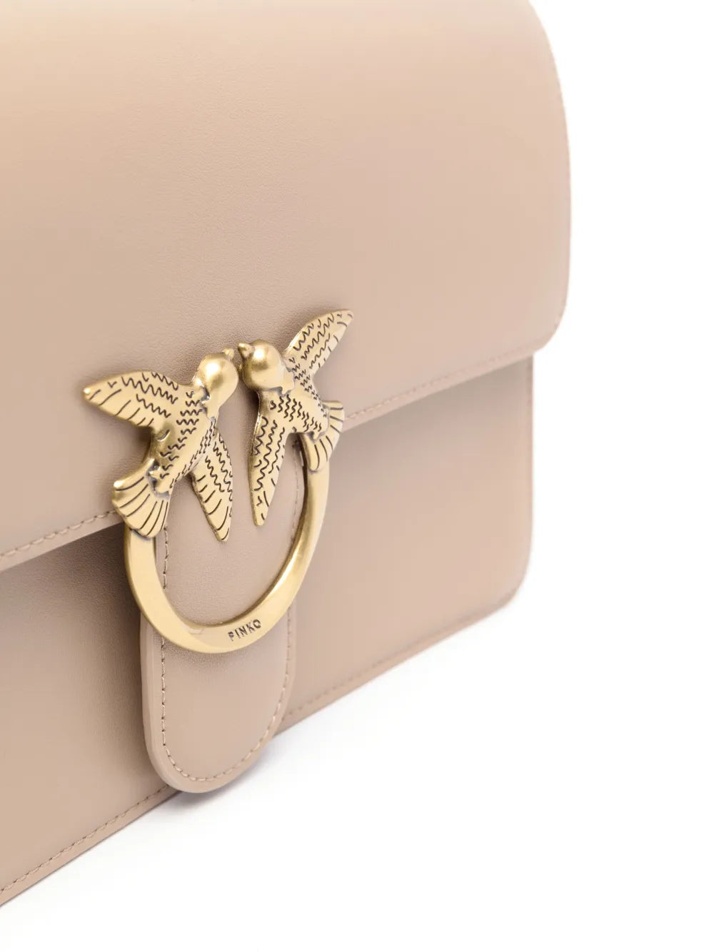 Pinko Classic Love Leather Shoulder Bag