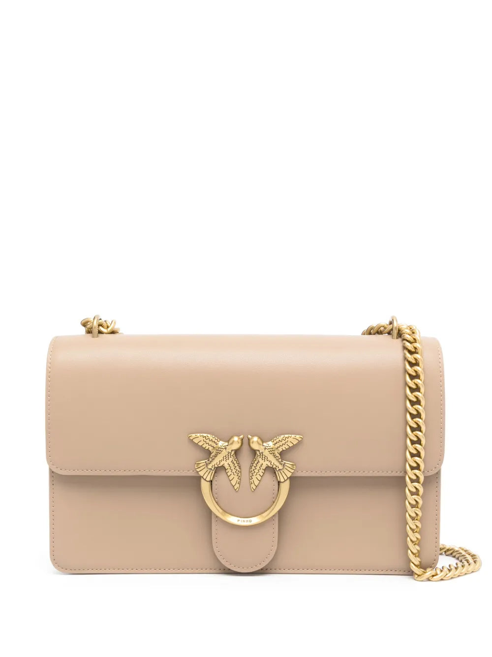 Pinko Classic Love Leather Shoulder Bag