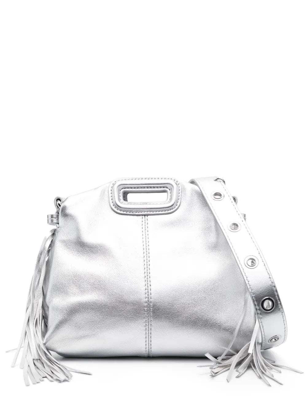 Maje Miss M Metallic Effect Leather Mini Bag