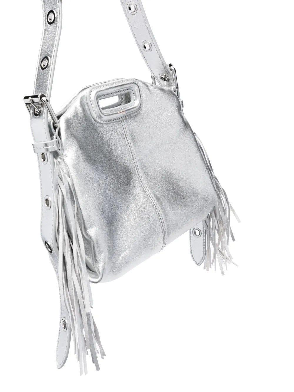 Maje Miss M Metallic Effect Leather Mini Bag