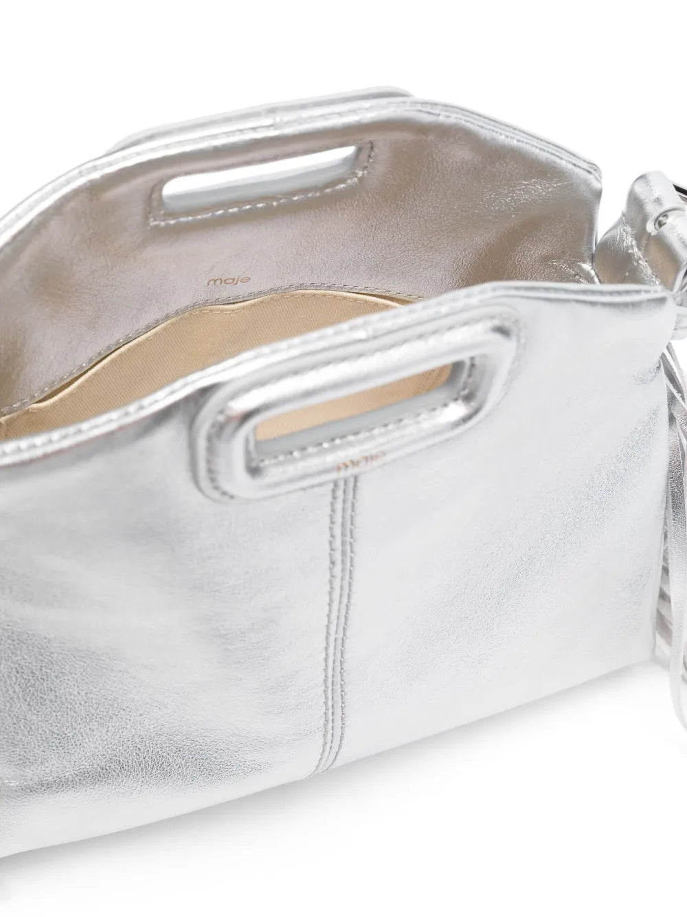 Maje Miss M Metallic Effect Leather Mini Bag