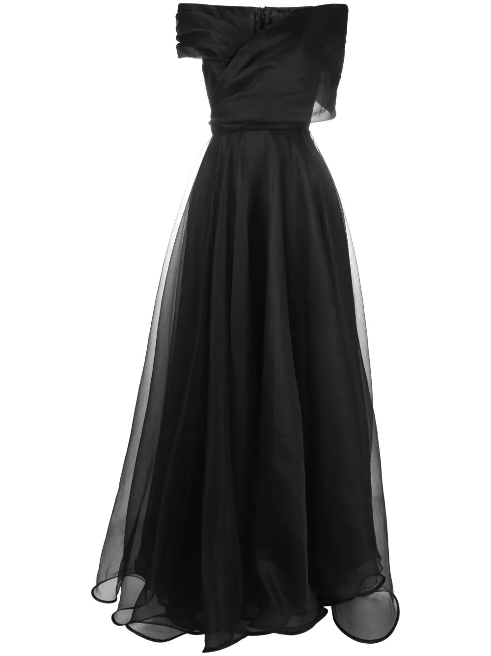 Ana Radu V Neck Ruched Maxi Dress