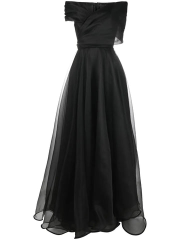 Ana Radu V Neck Ruched Maxi Dress