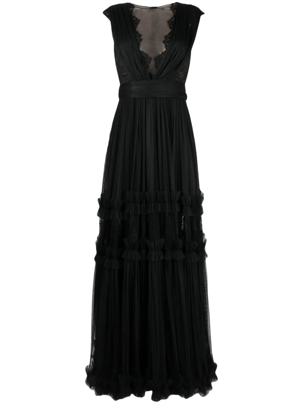 Ana Radu Sleeveless Ruched Maxi Dress