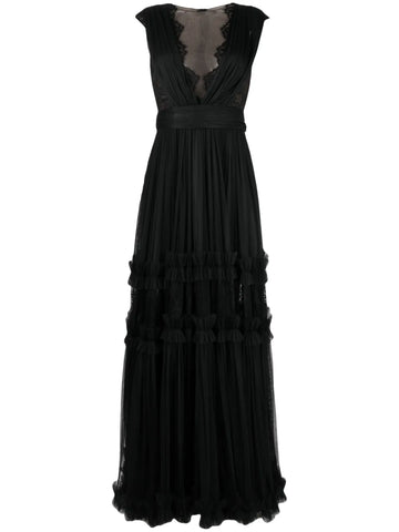 Ana Radu Sleeveless Ruched Maxi Dress