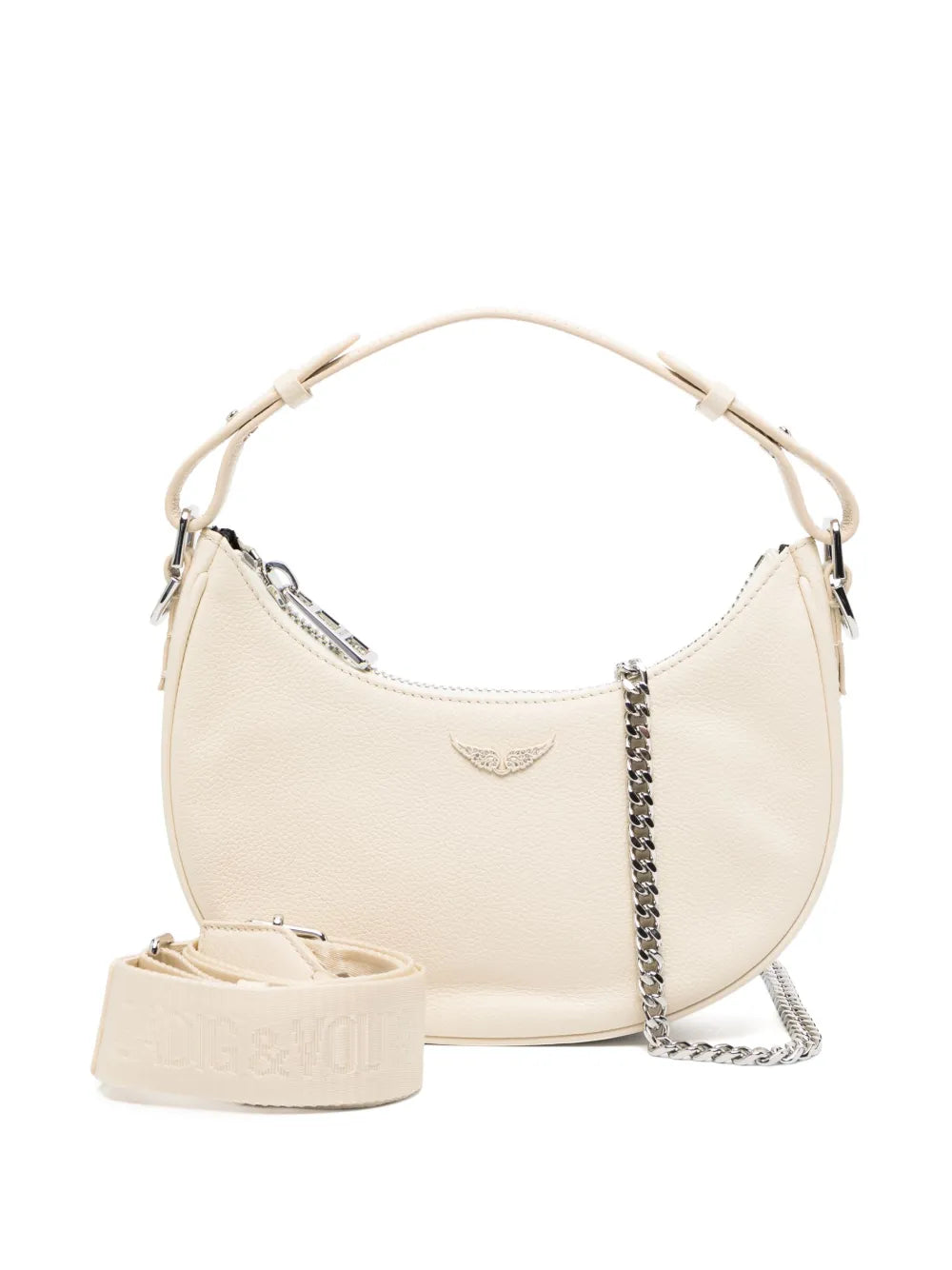 Zadigvoltaire Wings Plaque Leather Shoulder Bag