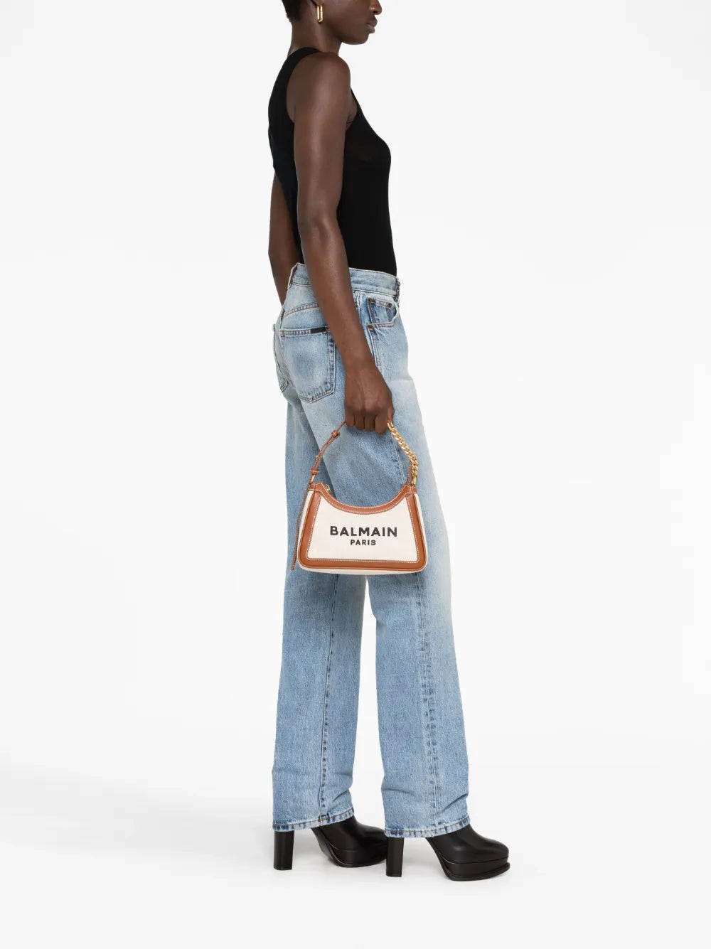 Balmain B Army Logo Print Shoulder Bag