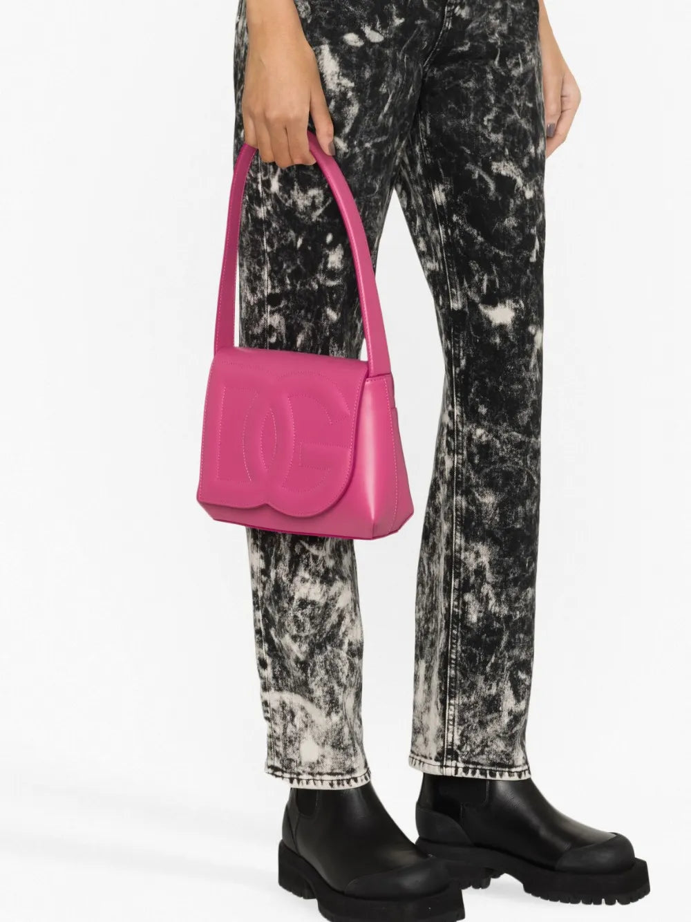 Dolce Gabbana Dg Logo Leather Shoulder Bag