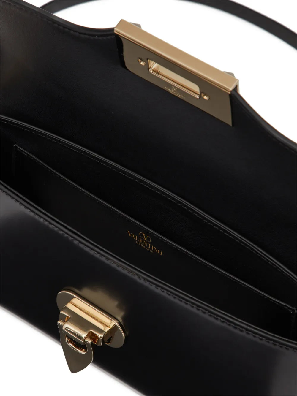 Valentino Garavani Rockstud Brushed Leather Shoulder Bag