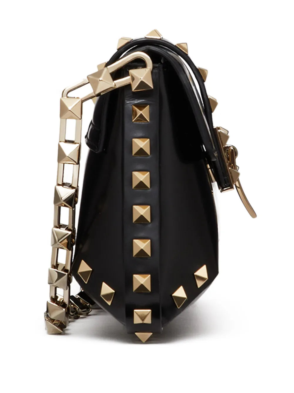 Valentino Garavani Rockstud Brushed Leather Shoulder Bag