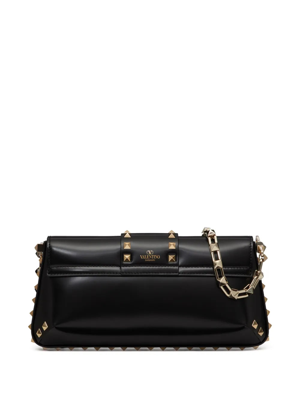 Valentino Garavani Rockstud Brushed Leather Shoulder Bag