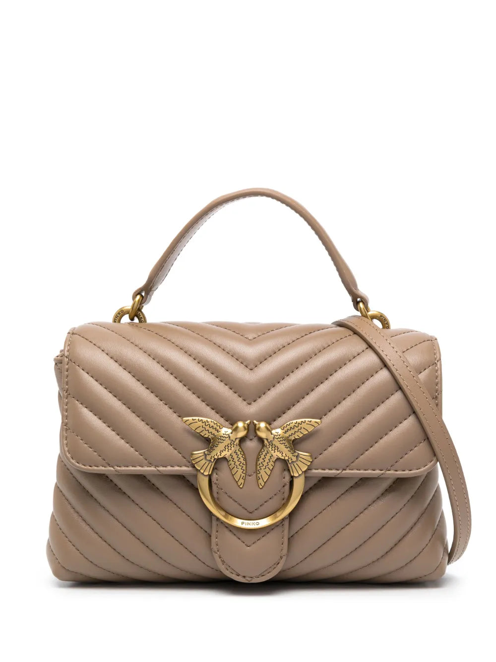 Pinko Mini Lady Love Quilted Leather Shoulder Bag