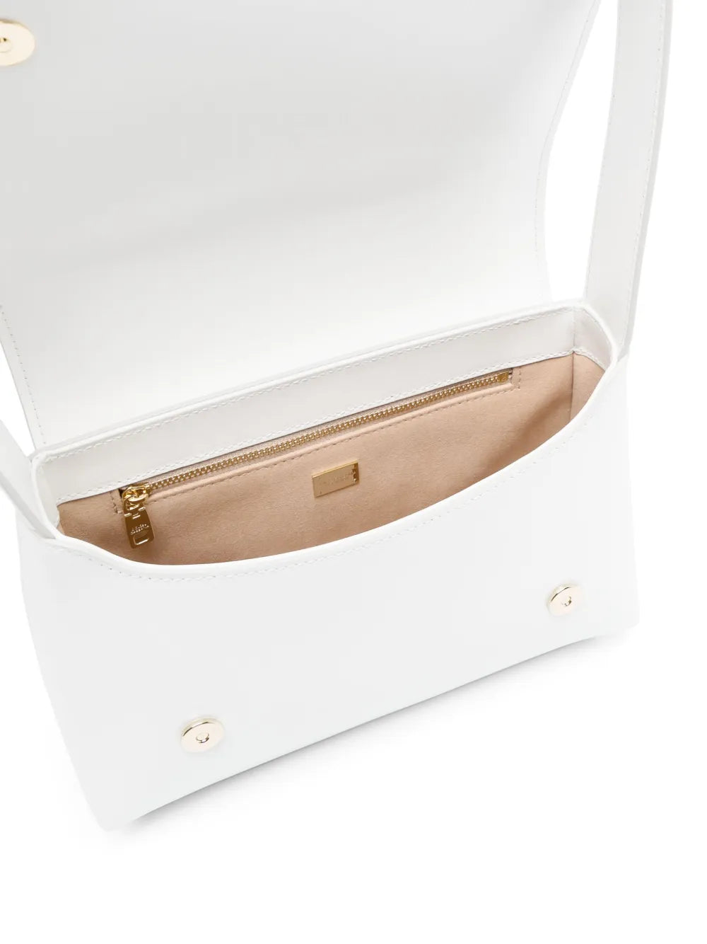 Dolce Gabbana Logo Embossed Leather Shoulder Bag