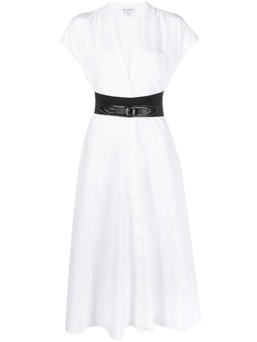 Alaia Belted A Line Midi Dress