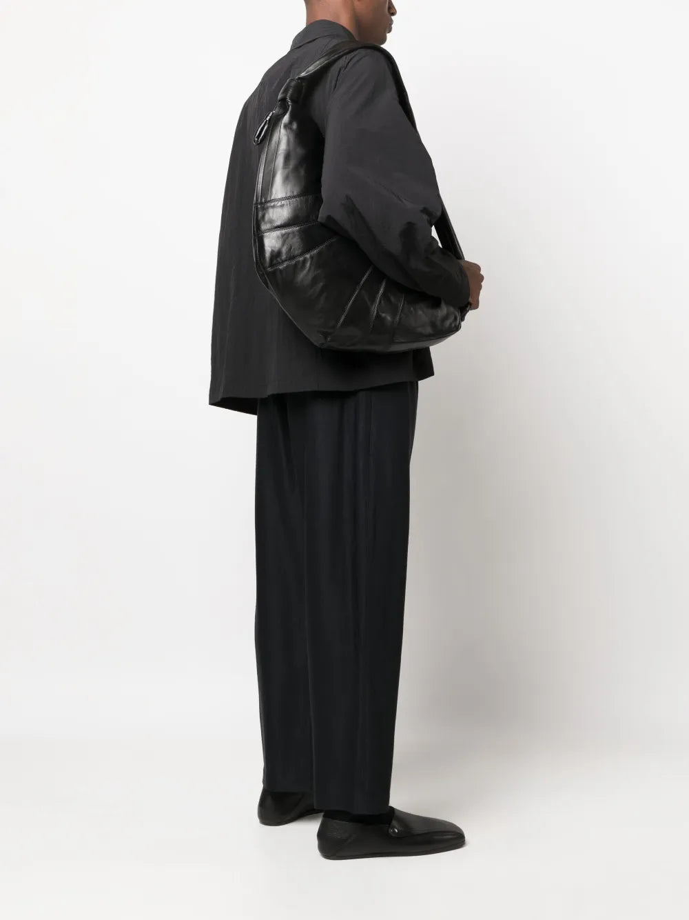 Lemaire Large Croissant Leather Shoulder Bag