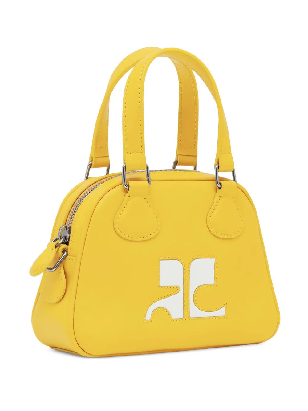 Courreges Bowling Leather Mini Bag