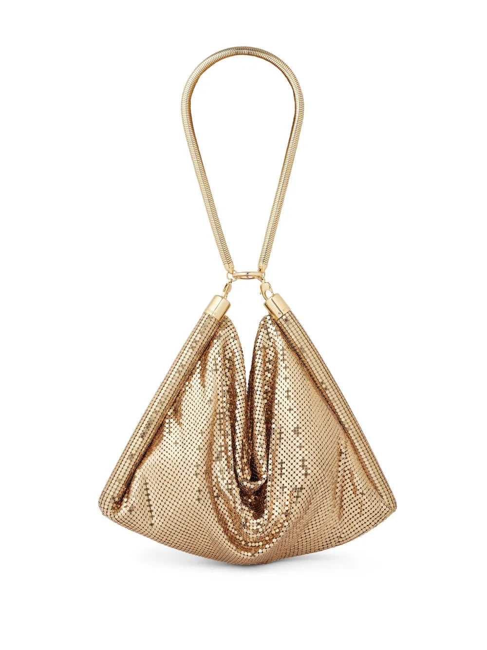Rabanne Pixel Tube Metallic Shoulder Bag