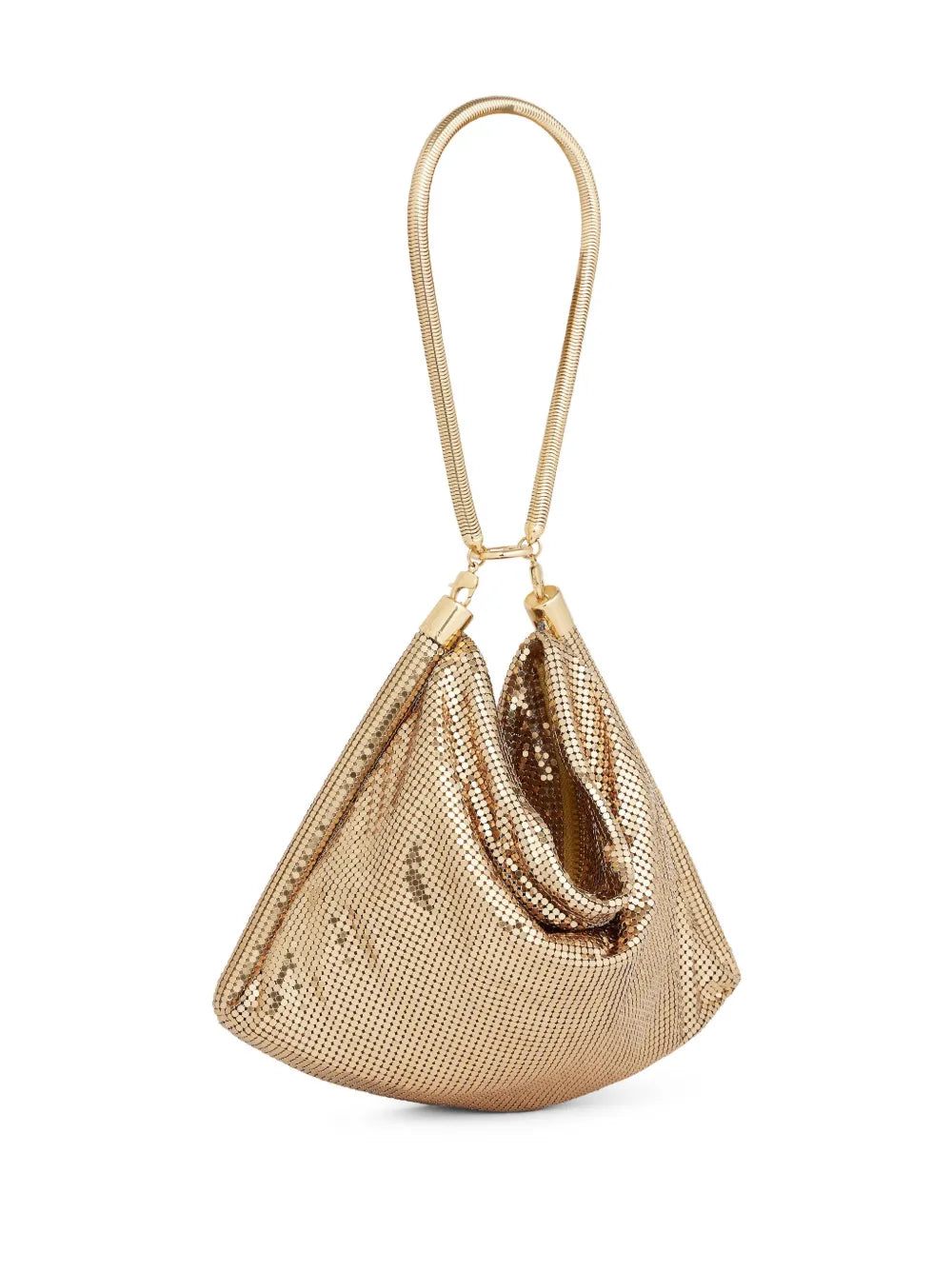 Rabanne Pixel Tube Metallic Shoulder Bag