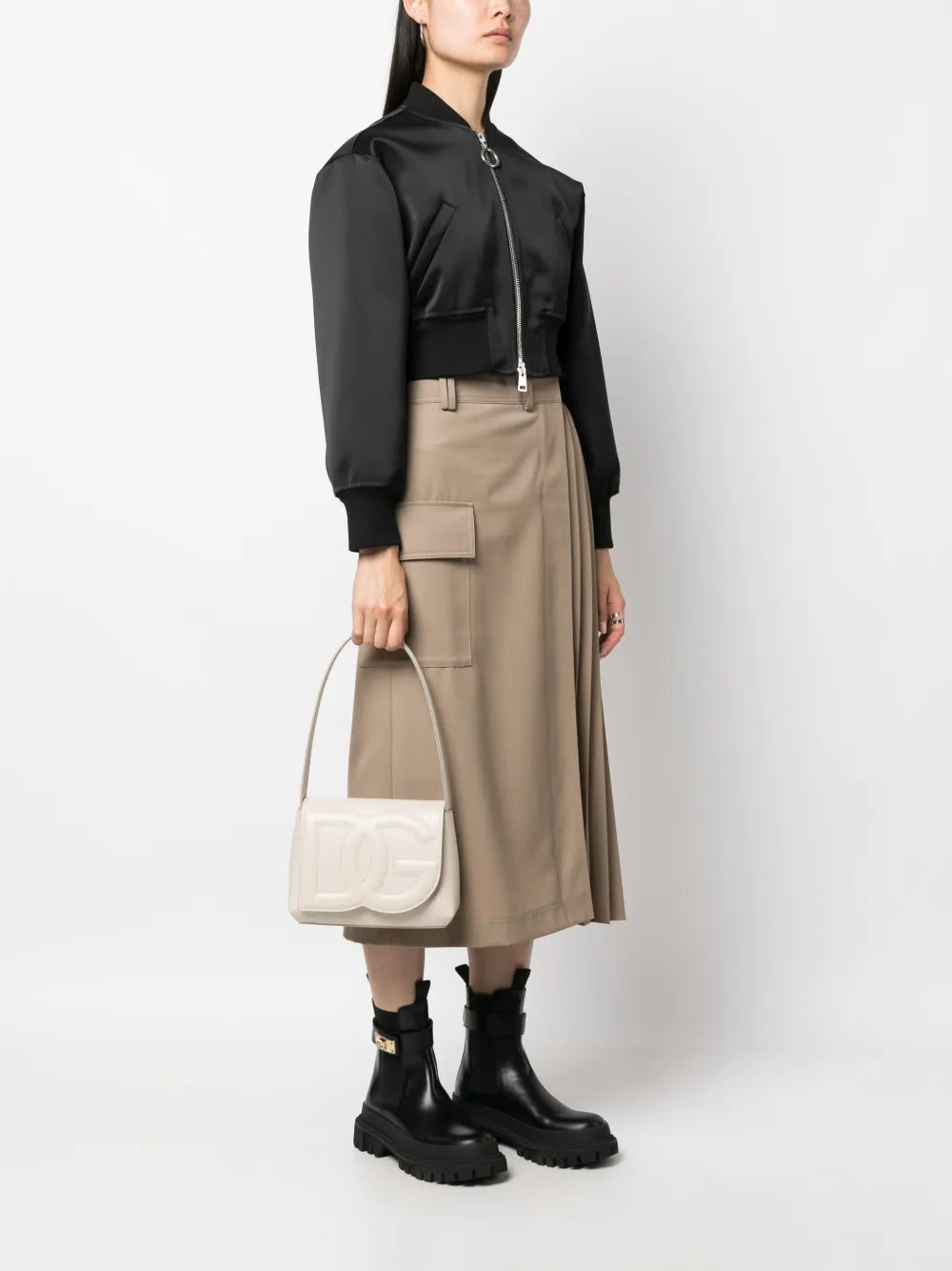 Dolce Gabbana Dg Logo Leather Shoulder Bag