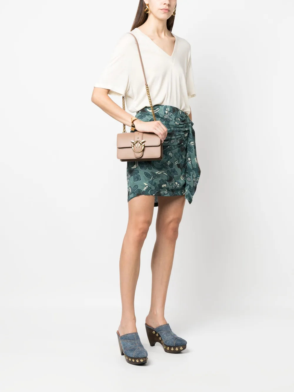 Pinko Mini I Love One Leather Bag
