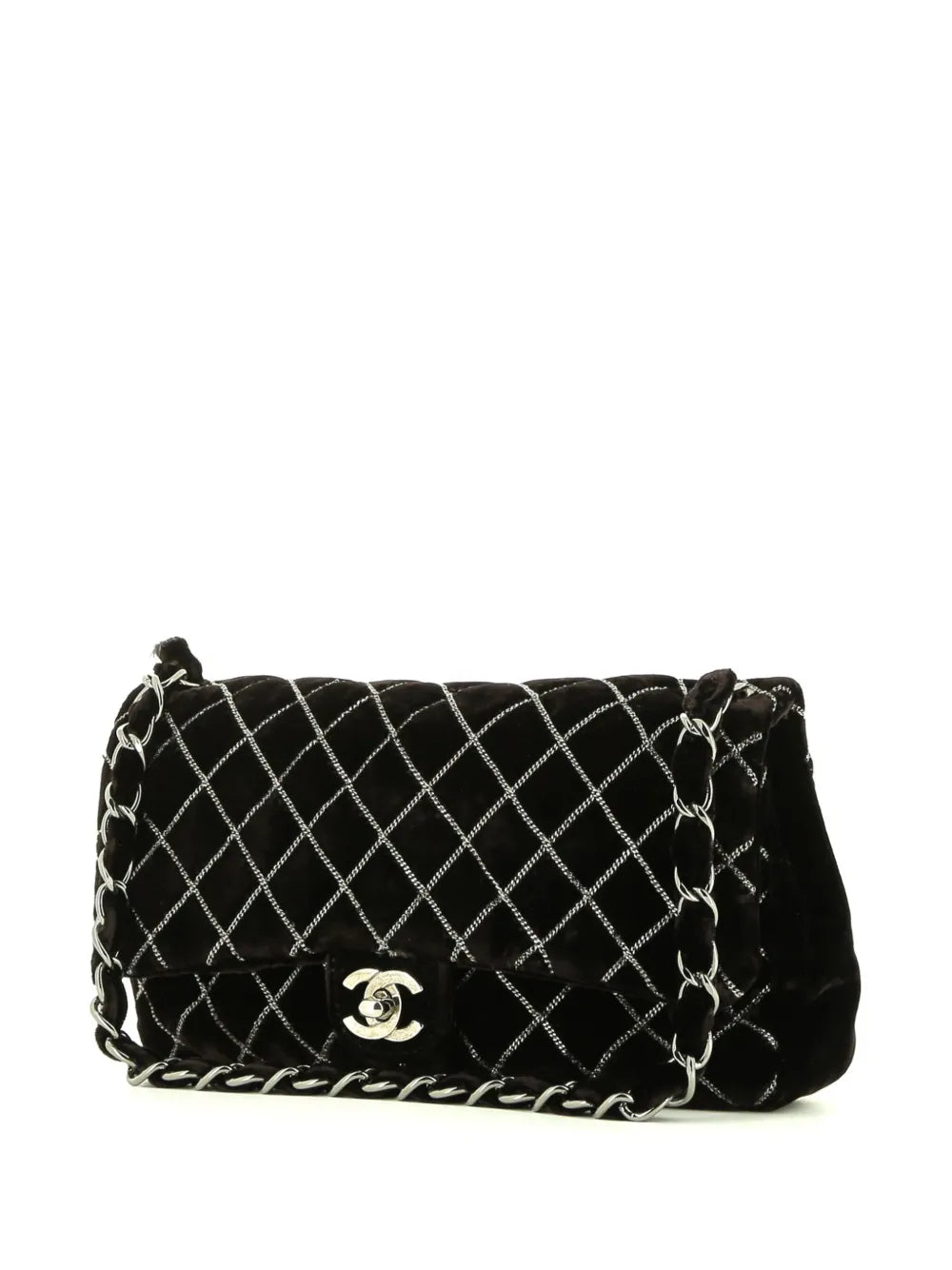 Chanel Pre Owned 2010S Timeless Velvet Shoulder Bag