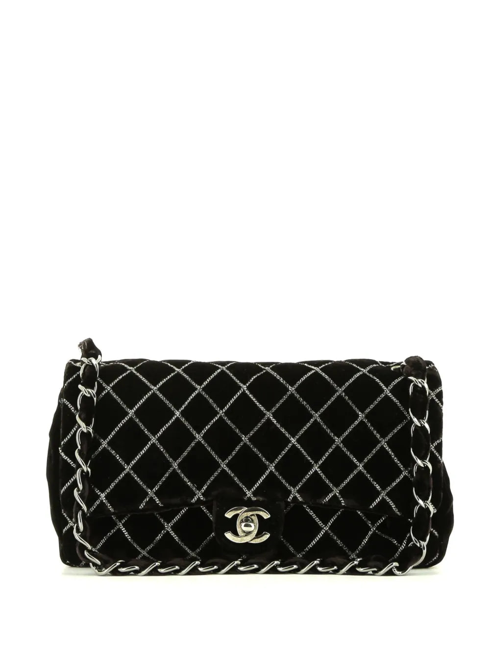 Chanel Pre Owned 2010S Timeless Velvet Shoulder Bag