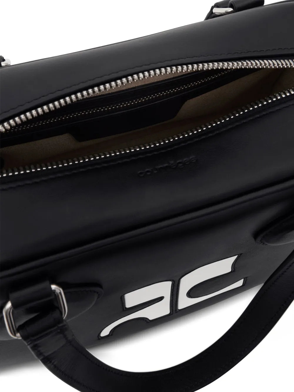 Courreges Reedition Leather Bowling Bag