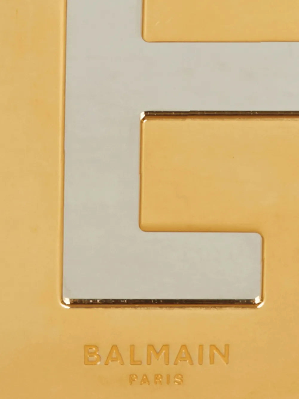 Balmain Logo Plaque Metal Clutch Bag