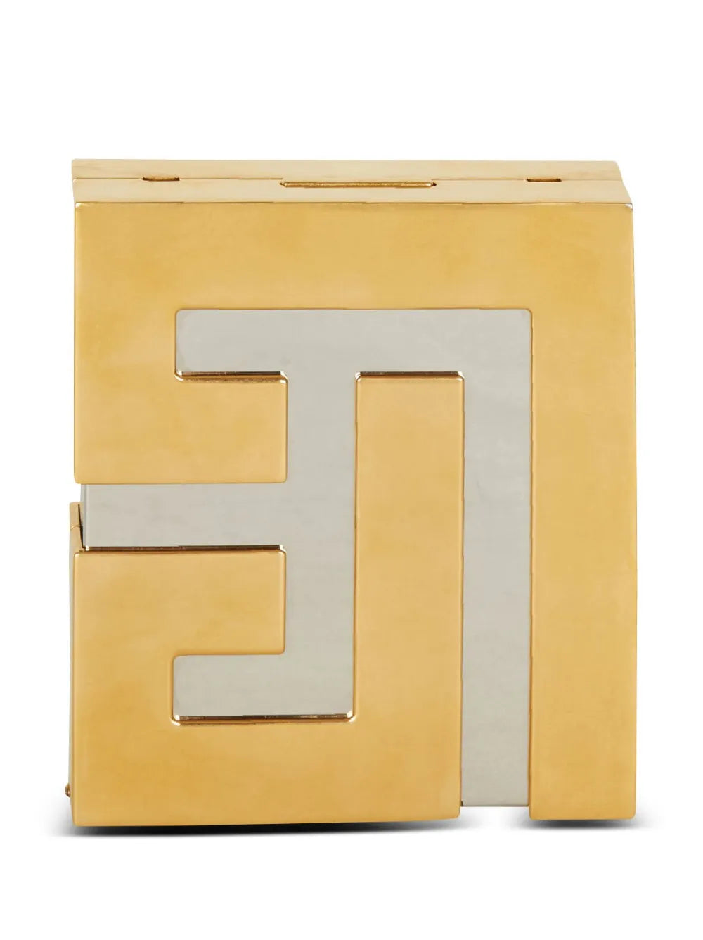Balmain Logo Plaque Metal Clutch Bag