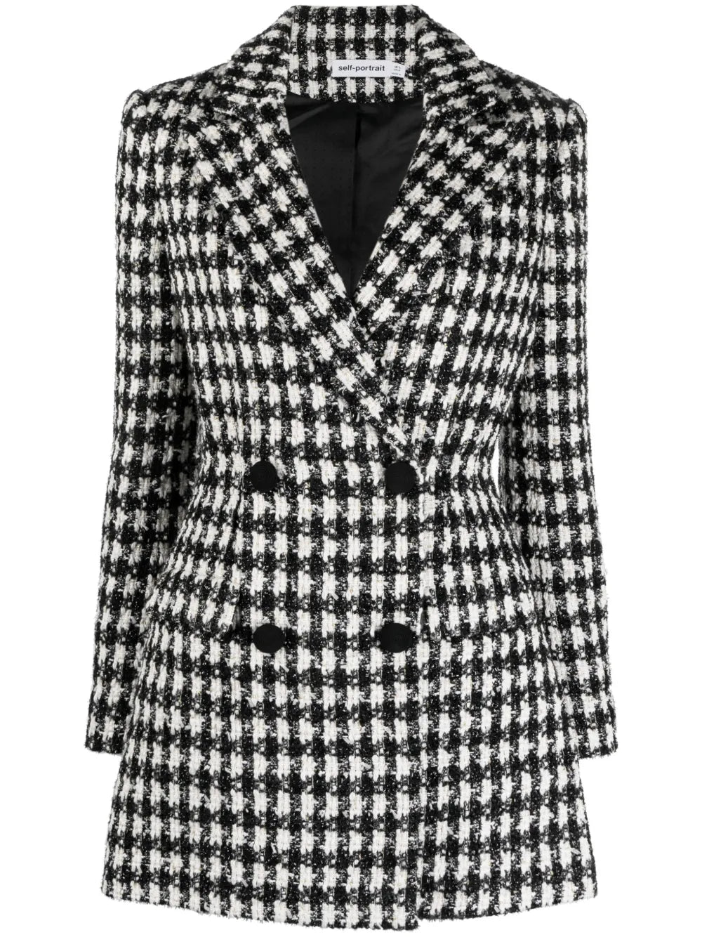 Self Portrait Houndstooth Blazer Dress