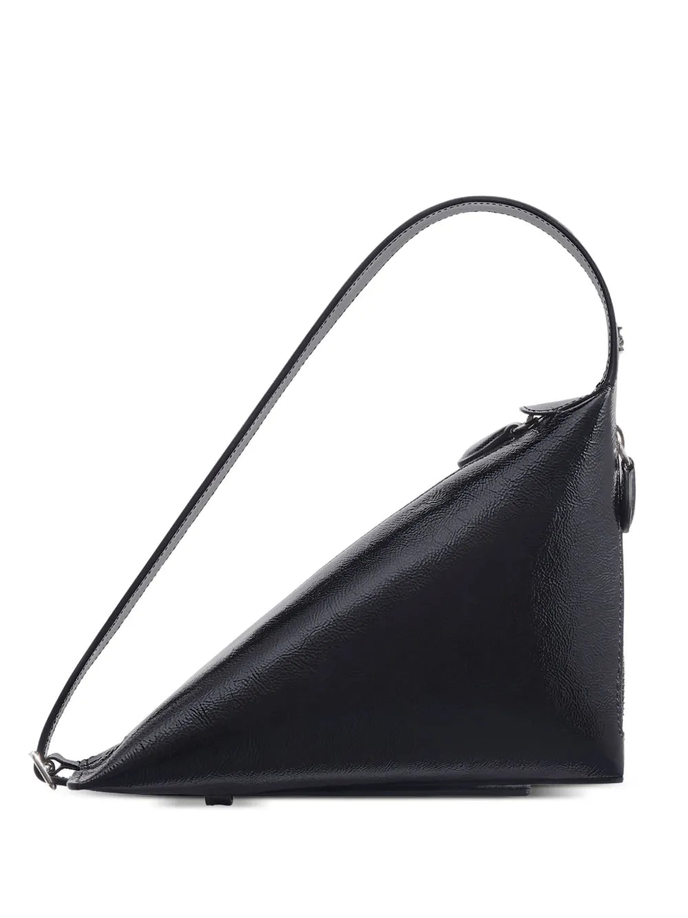 Courreges One Naplack Leather Shoulder Bag