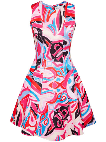 Philipp Plein Colorful Circus Flared Dress