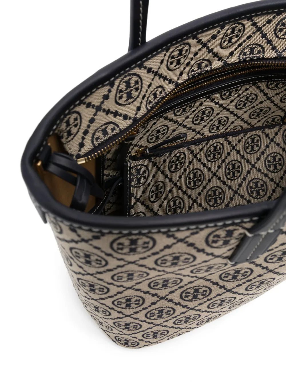 Tory Burch Small T Monogram Zip Tote Bag