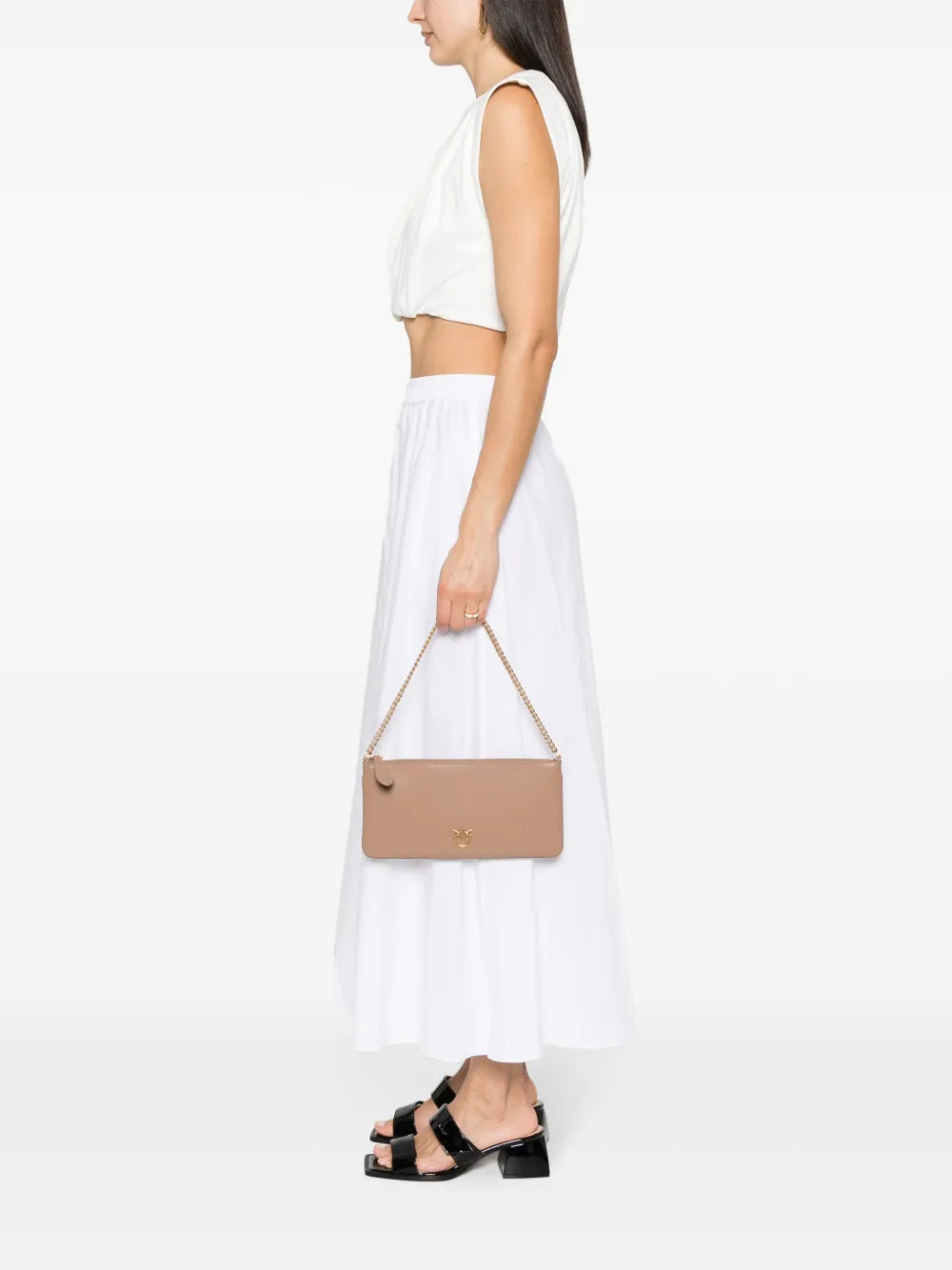 Pinko Love Birds Plaque Shoulder Bag