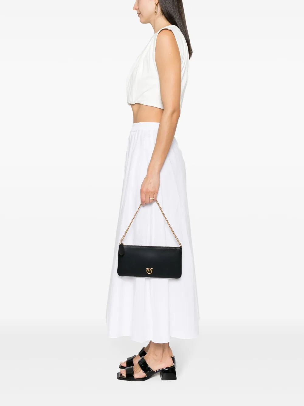 Pinko Love Birds Plaque Shoulder Bag